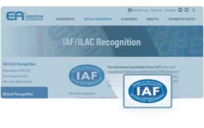 اعتراف المجلس من منظمة الاعتماد الأوروبي (EA/UA)